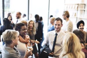 Group of people talking 